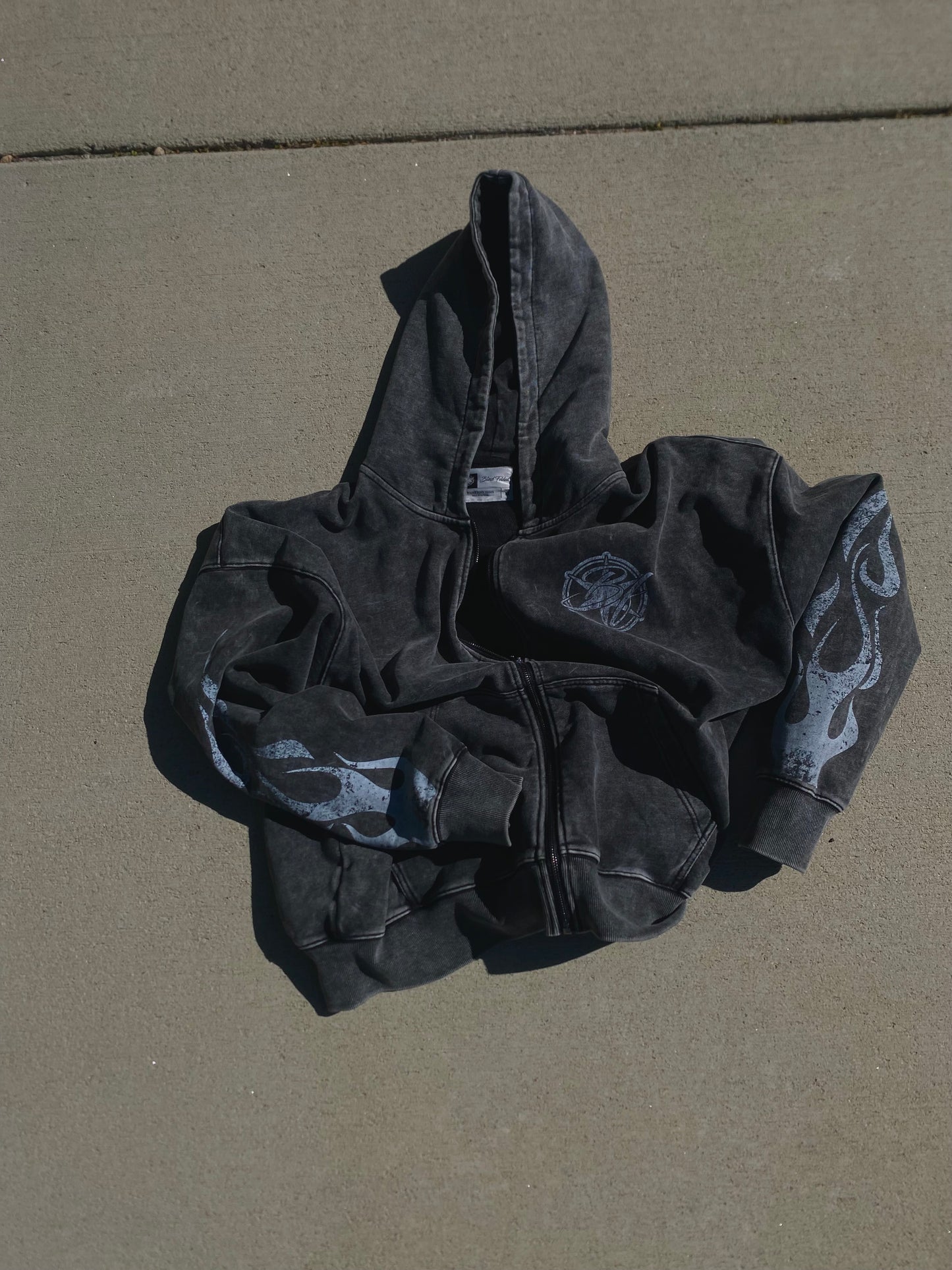 Charcoal Collection “OREO” Oversized Zip-up Hoodie