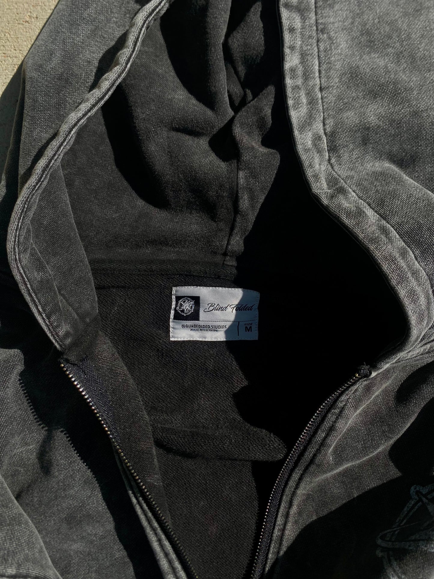 Charcoal Collection “INFERNO” Oversized Zip-up Hoodie